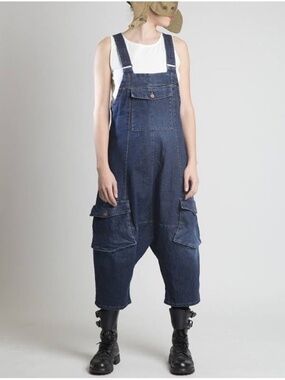 Like new! Lurdes Bergada denim overalls with pockets. Amazing fit!